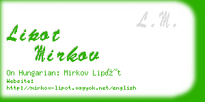 lipot mirkov business card